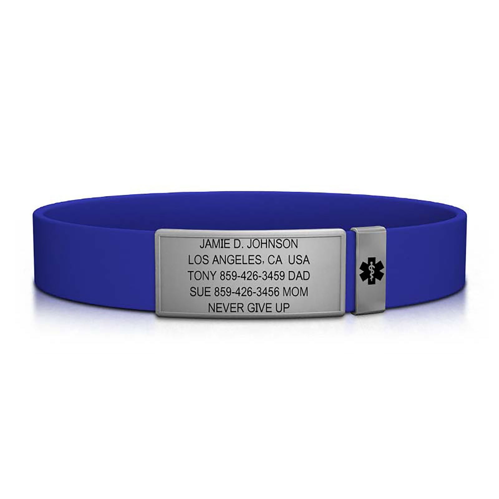 Stretch Medical ID ID Slate-Slate Classic | Blue ROAD iD