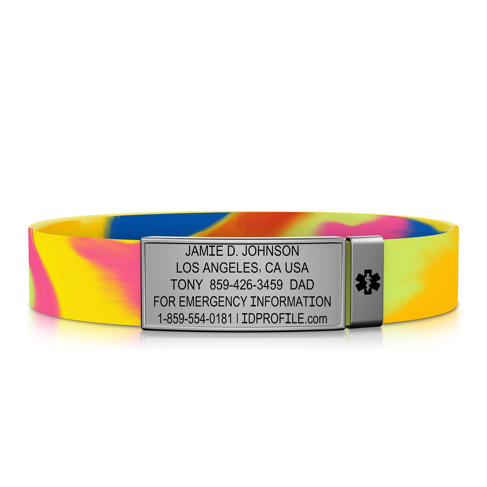 Medical Stretch ID - Kids - With iD Profile - Slate-Slate / Classic | Tie Dye