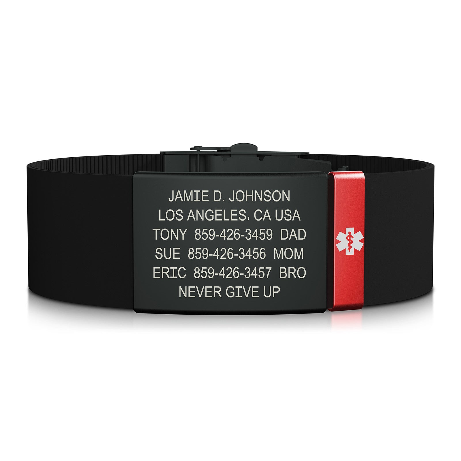Elite Medical ID - 19mm / Graphite-Ember / Classic | Black