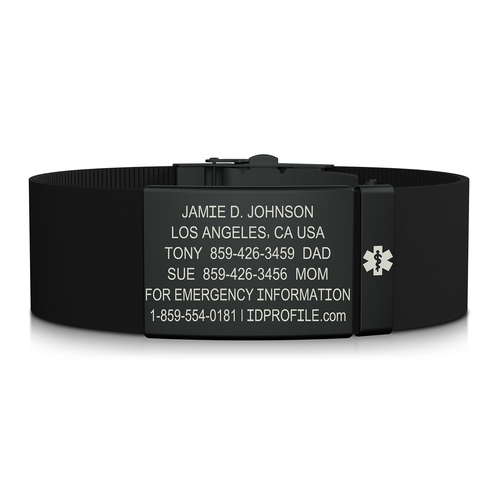 Elite Medical ID - With iD Profile - 19mm / Graphite-Graphite / Classic | Black