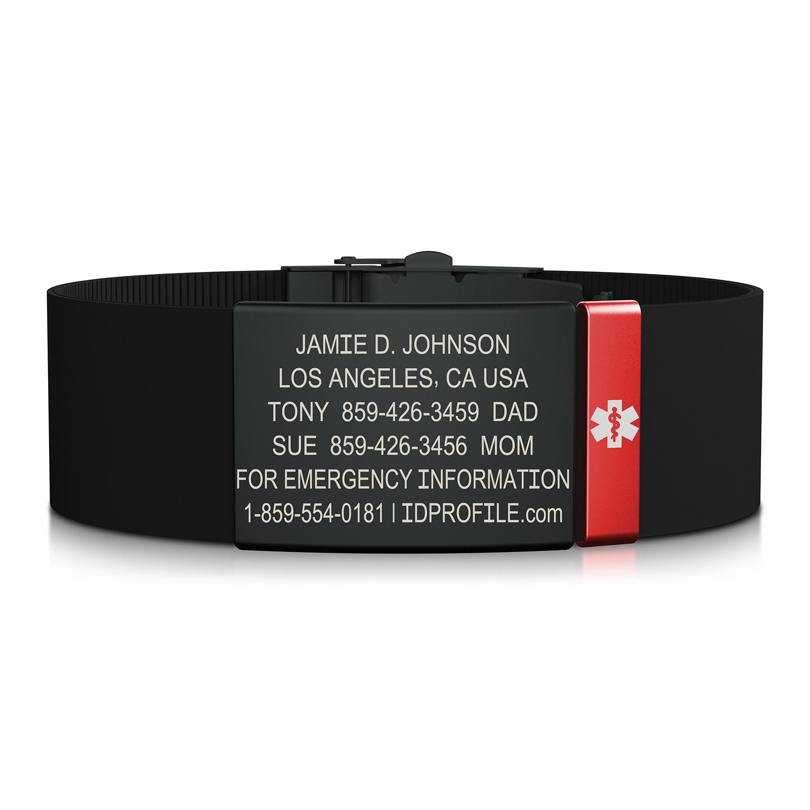 Elite Medical ID - With iD Profile - 19mm / Graphite-Ember / Classic | Black