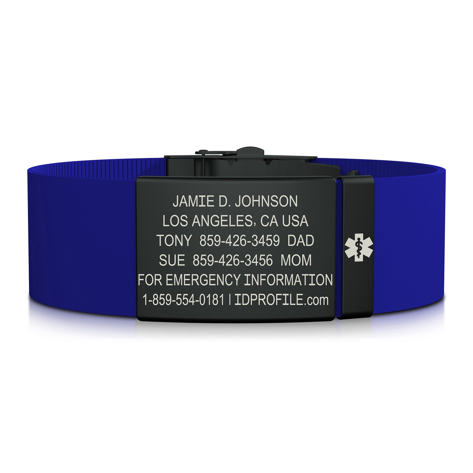 Elite Medical ID - With iD Profile - 19mm / Graphite-Graphite / Classic | Blue