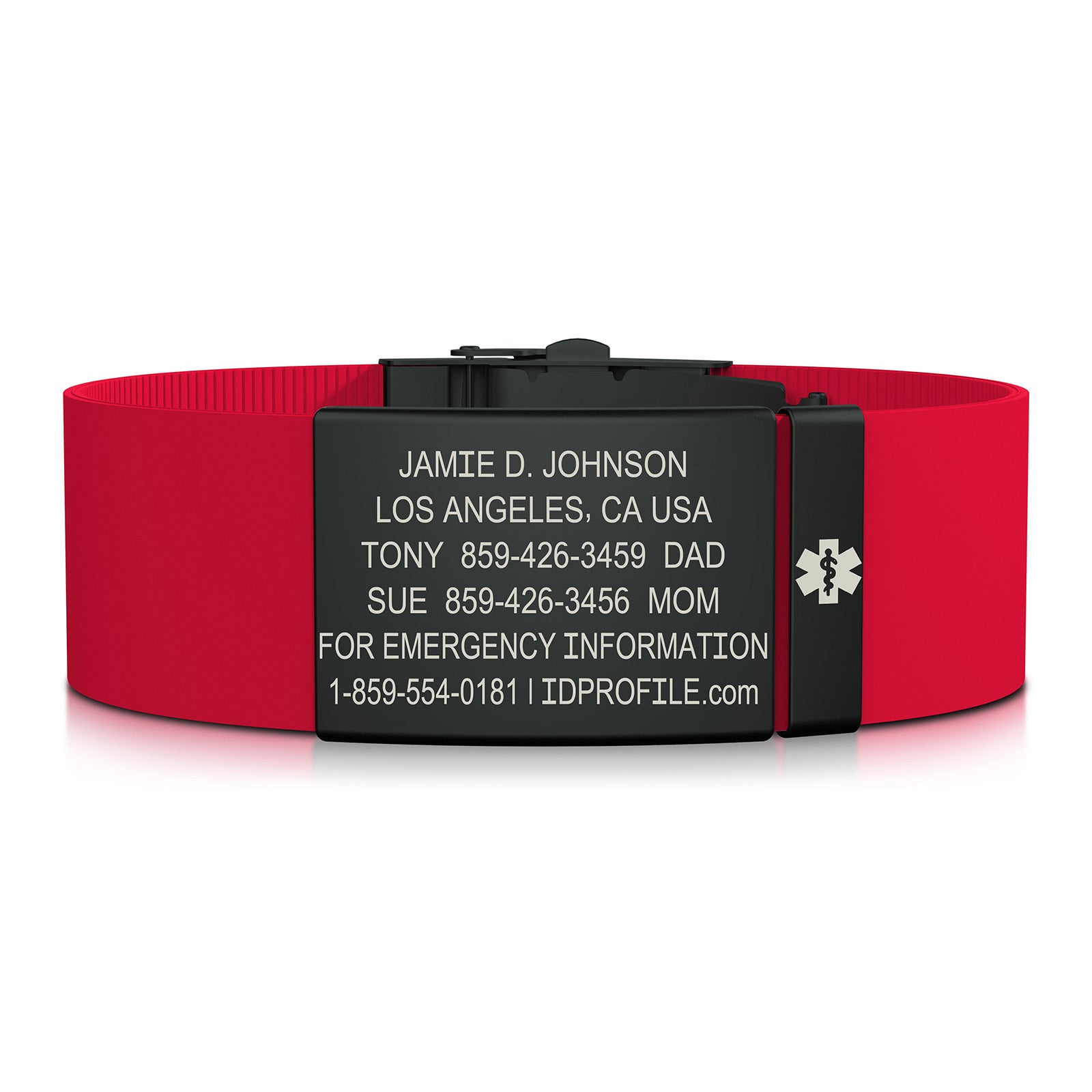 Elite Medical ID - With iD Profile - 19mm / Graphite-Ember / Classic | Red