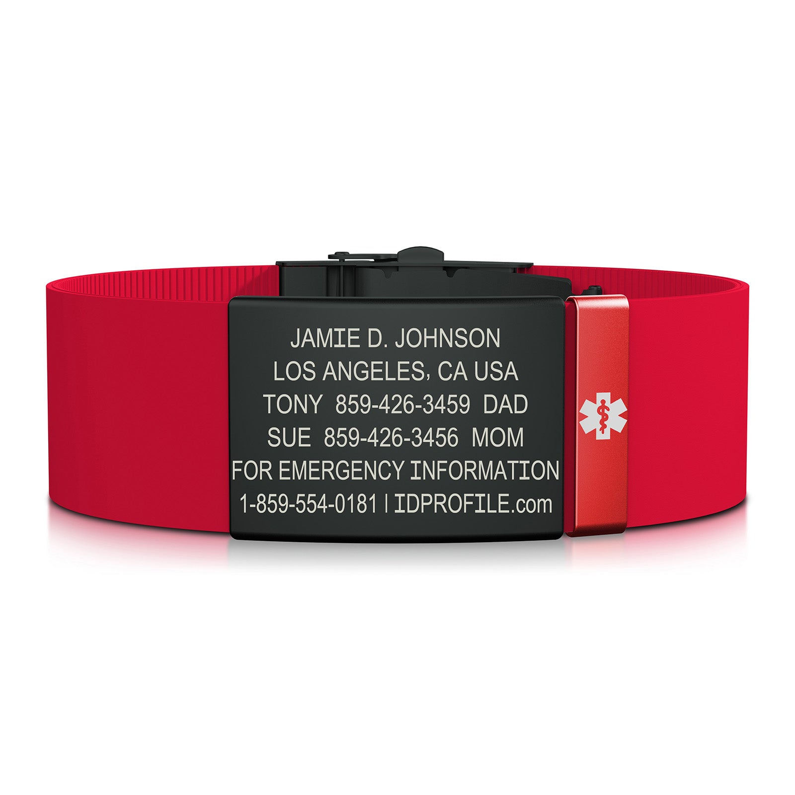 Elite Medical ID - With iD Profile - 19mm / Graphite-Graphite / Classic | Red