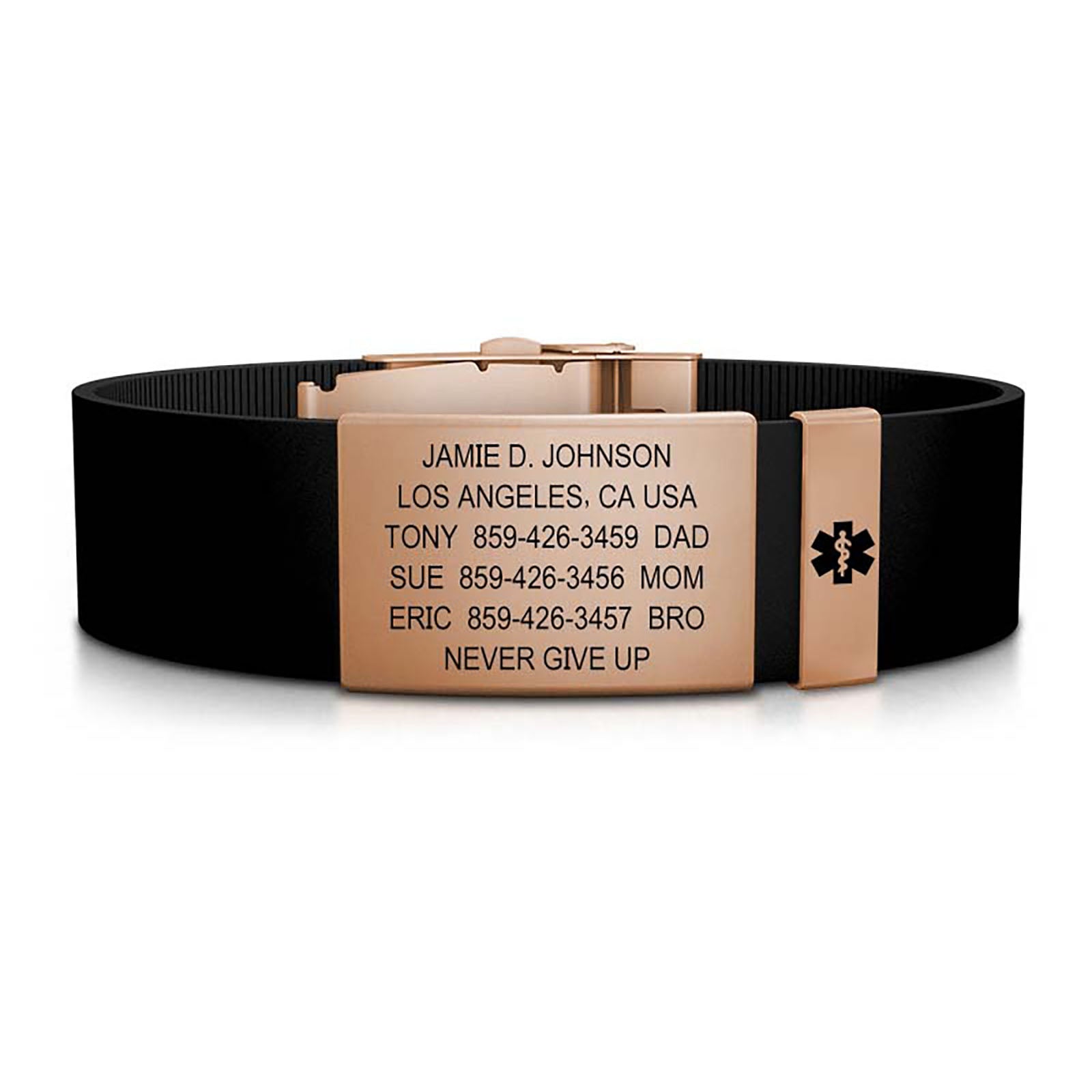 19mm / Rose Gold-Rose Gold / Classic | Black