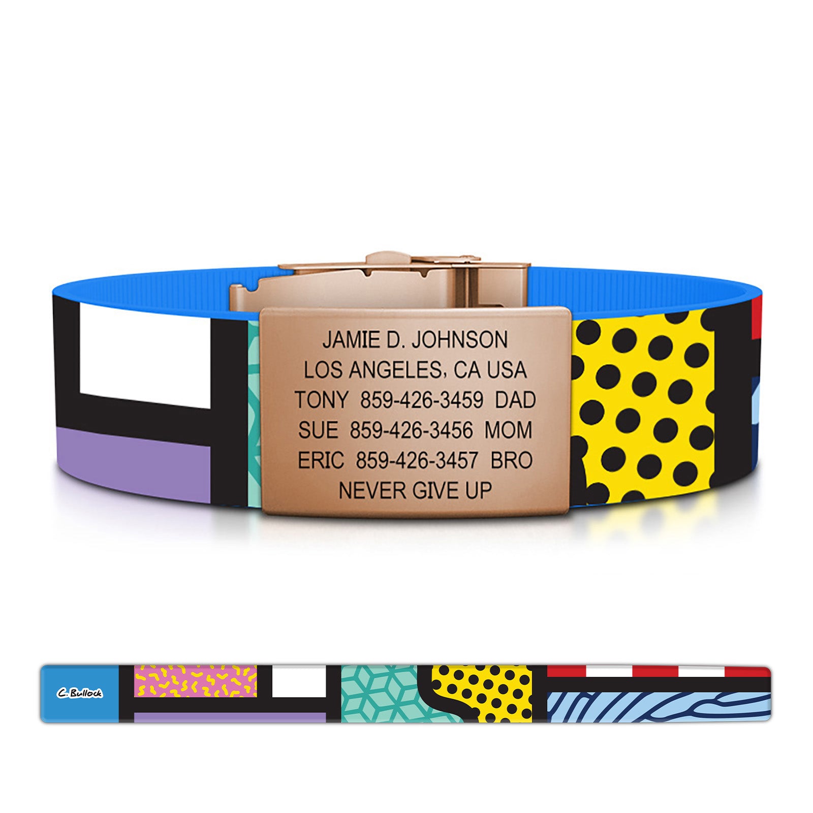 Wrist ID Elite Silicone Clasp ID Bracelet | 19 MM | Slate | ROAD iD