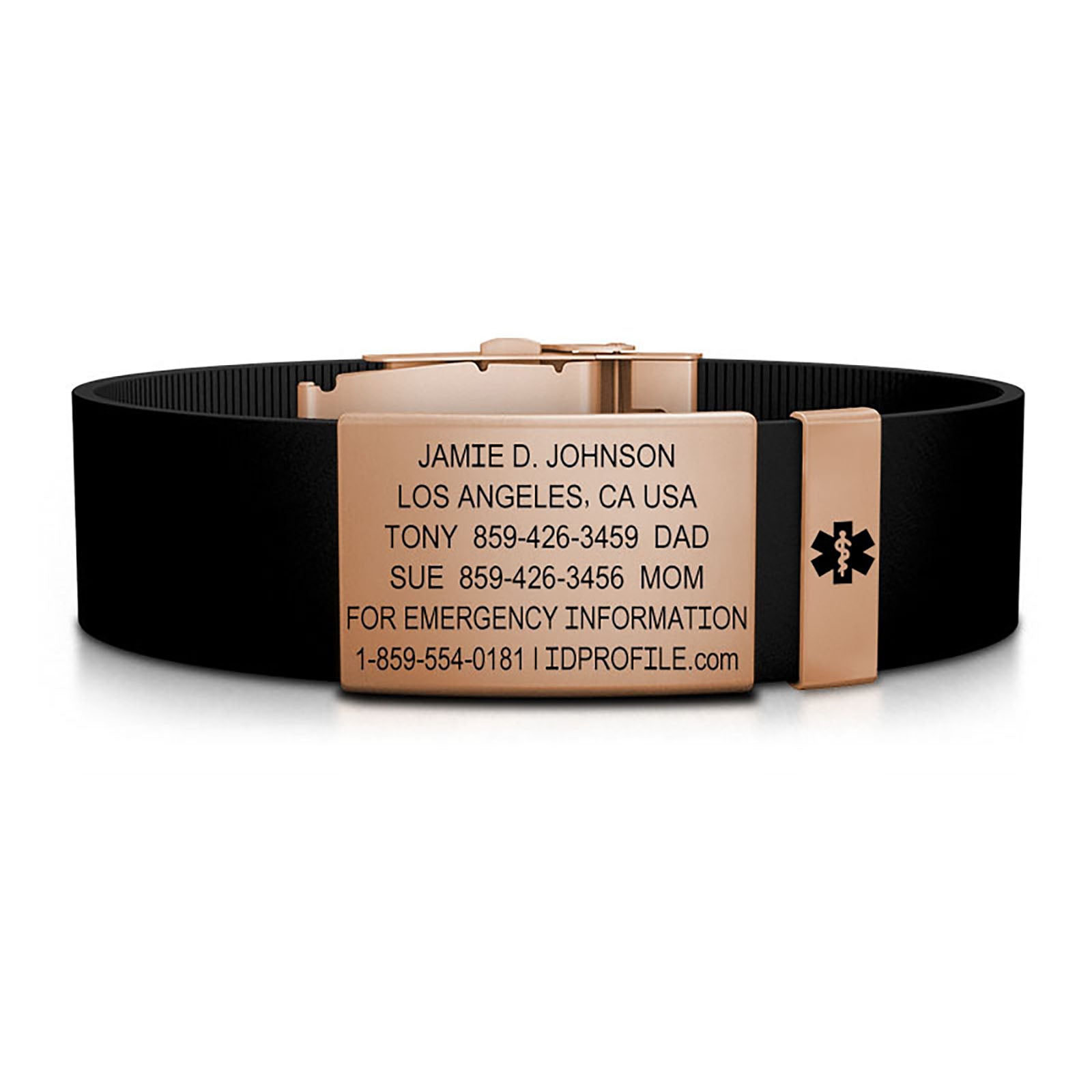 19mm / Rose Gold-Rose Gold / Classic | Black