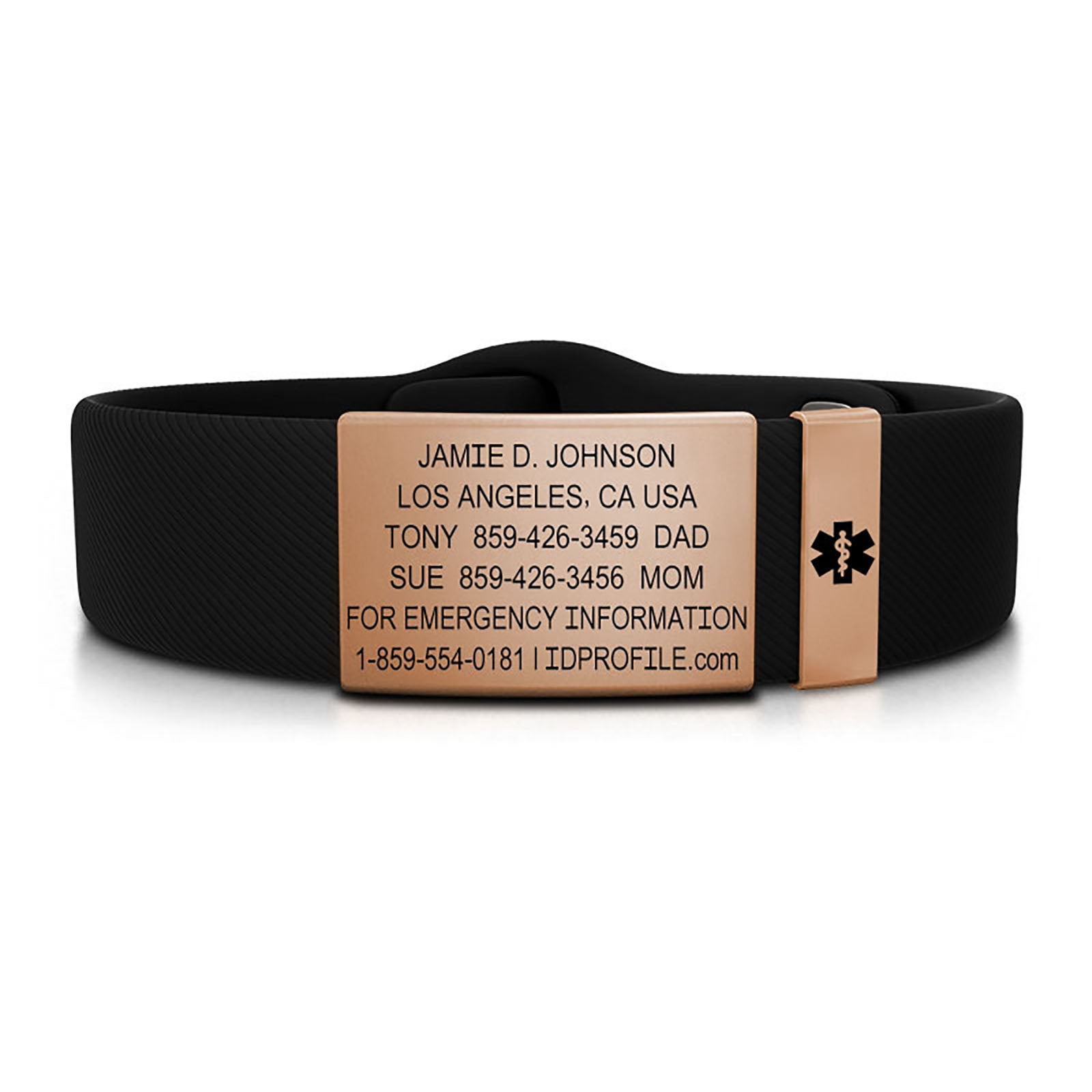 19mm / Rose Gold-Rose Gold / Classic | Black