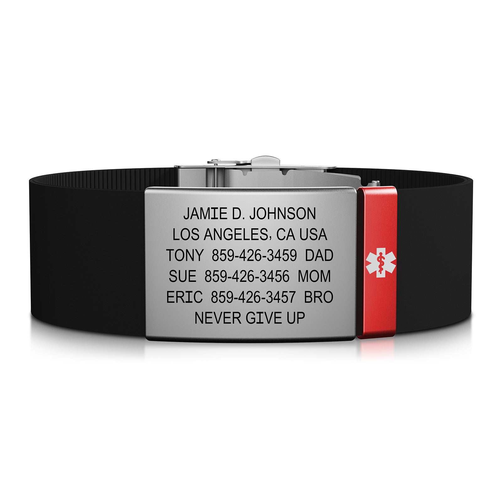 Elite Medical ID - 19mm / Slate-Ember / Classic | Black