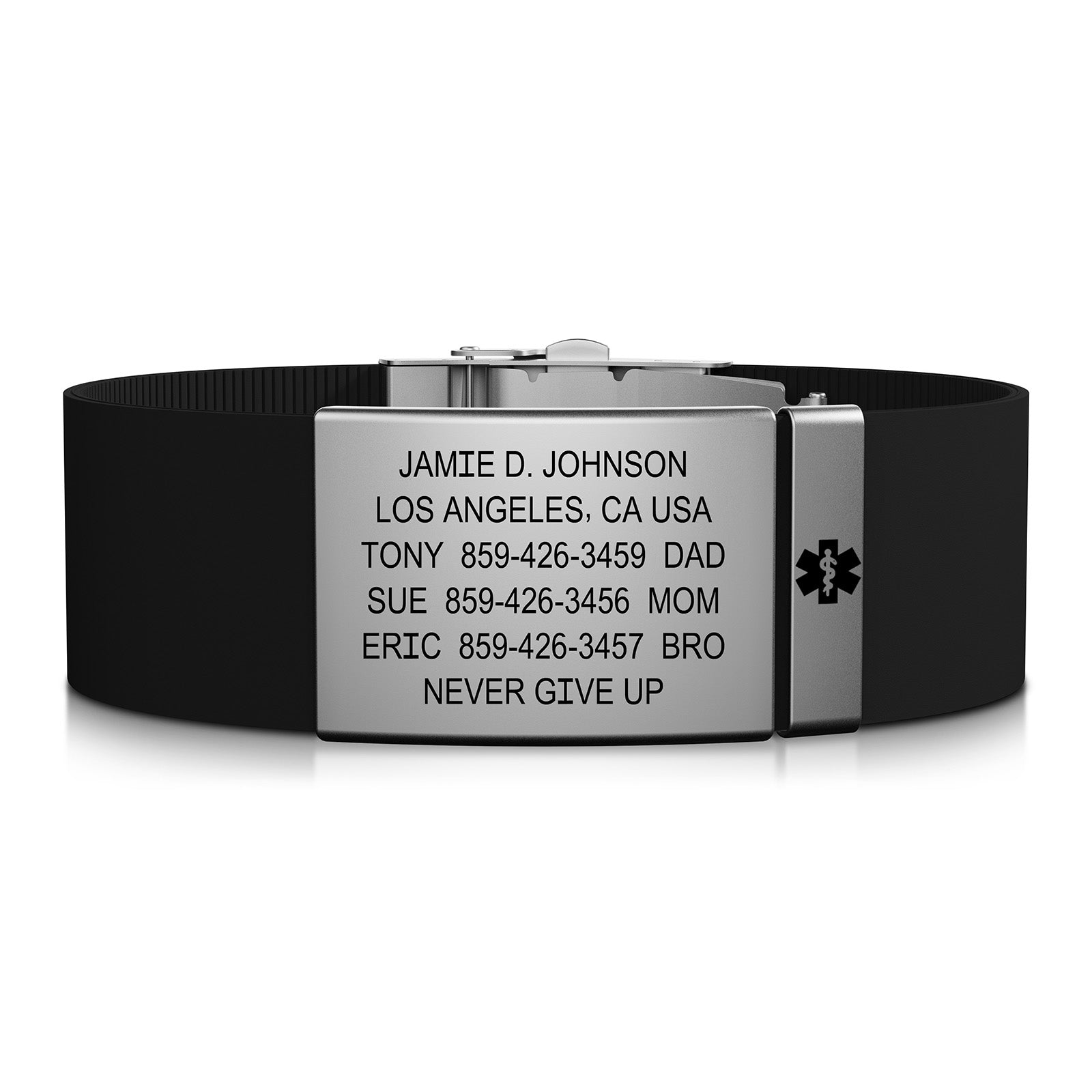 Elite Medical ID - 19mm / Slate-Slate / Classic | Black