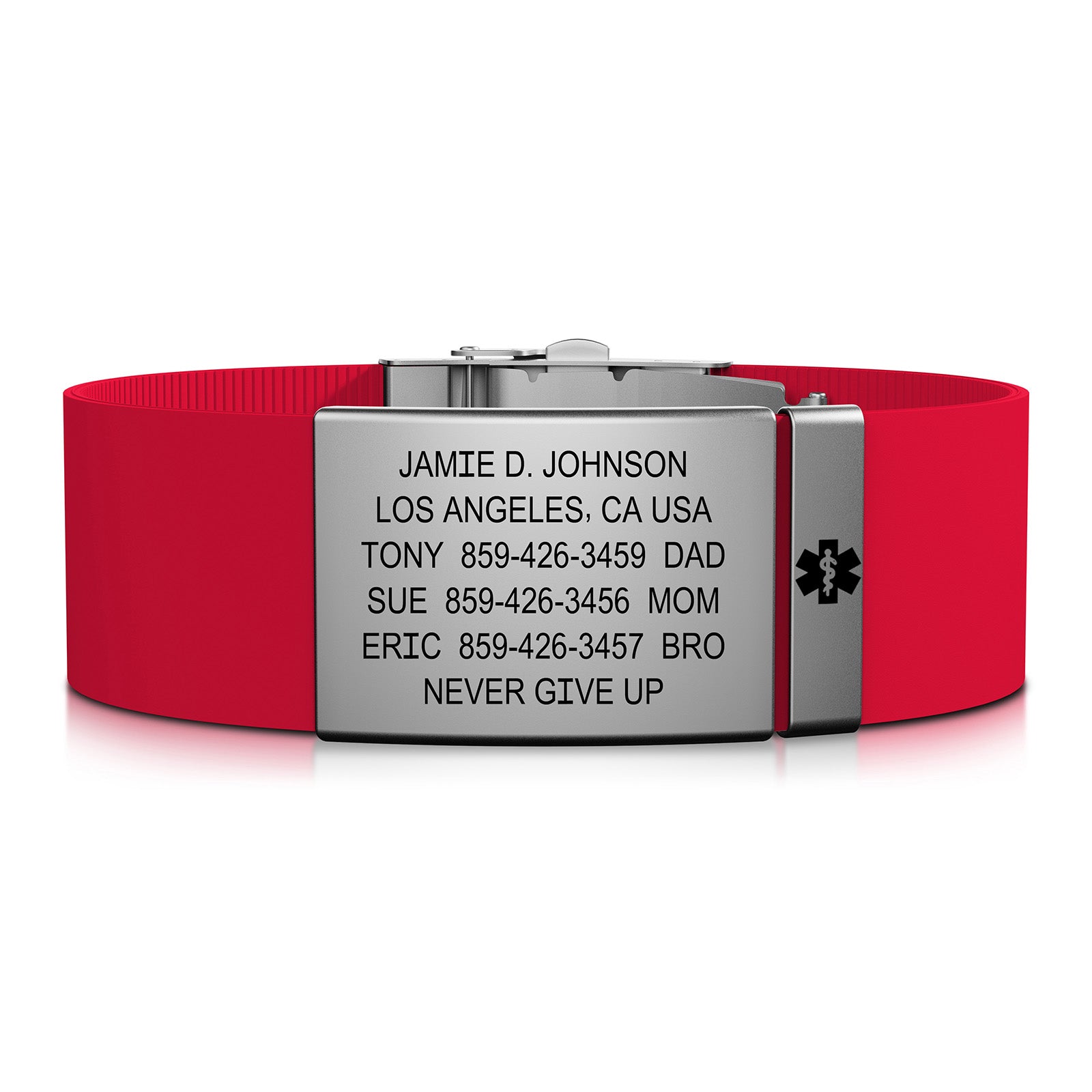 Elite Medical ID - 19mm / Slate-Slate / Classic | Red