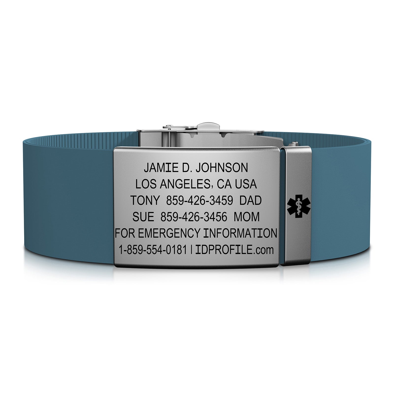 Elite Medical ID - With iD Profile - 19mm / Slate-Slate / Classic | Altitude Blue