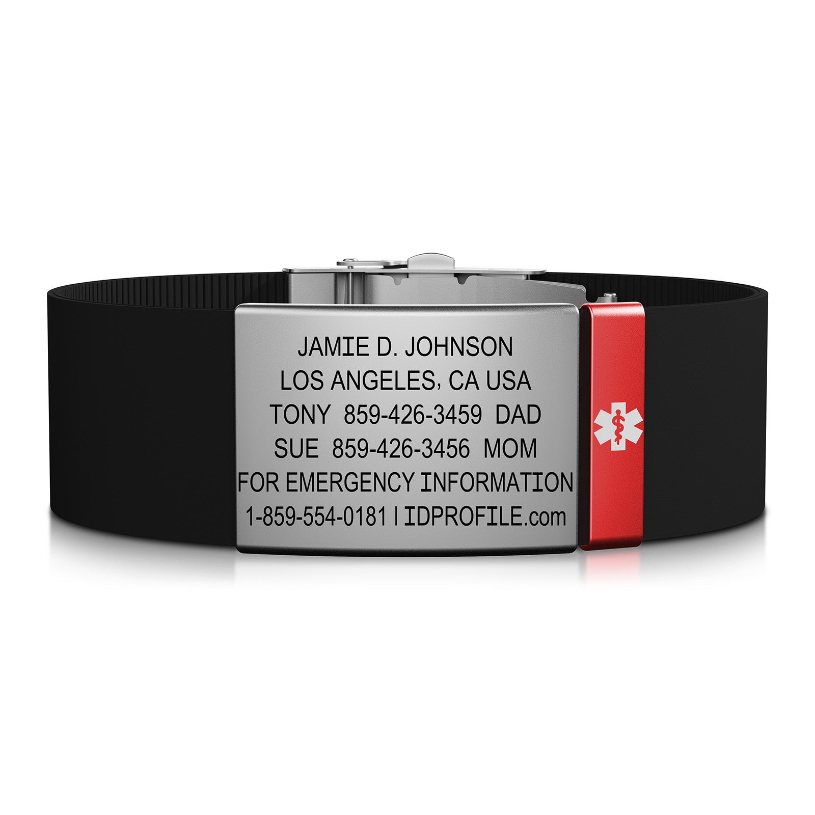 Elite Medical ID - With iD Profile - 19mm / Slate-Ember / Classic | Black