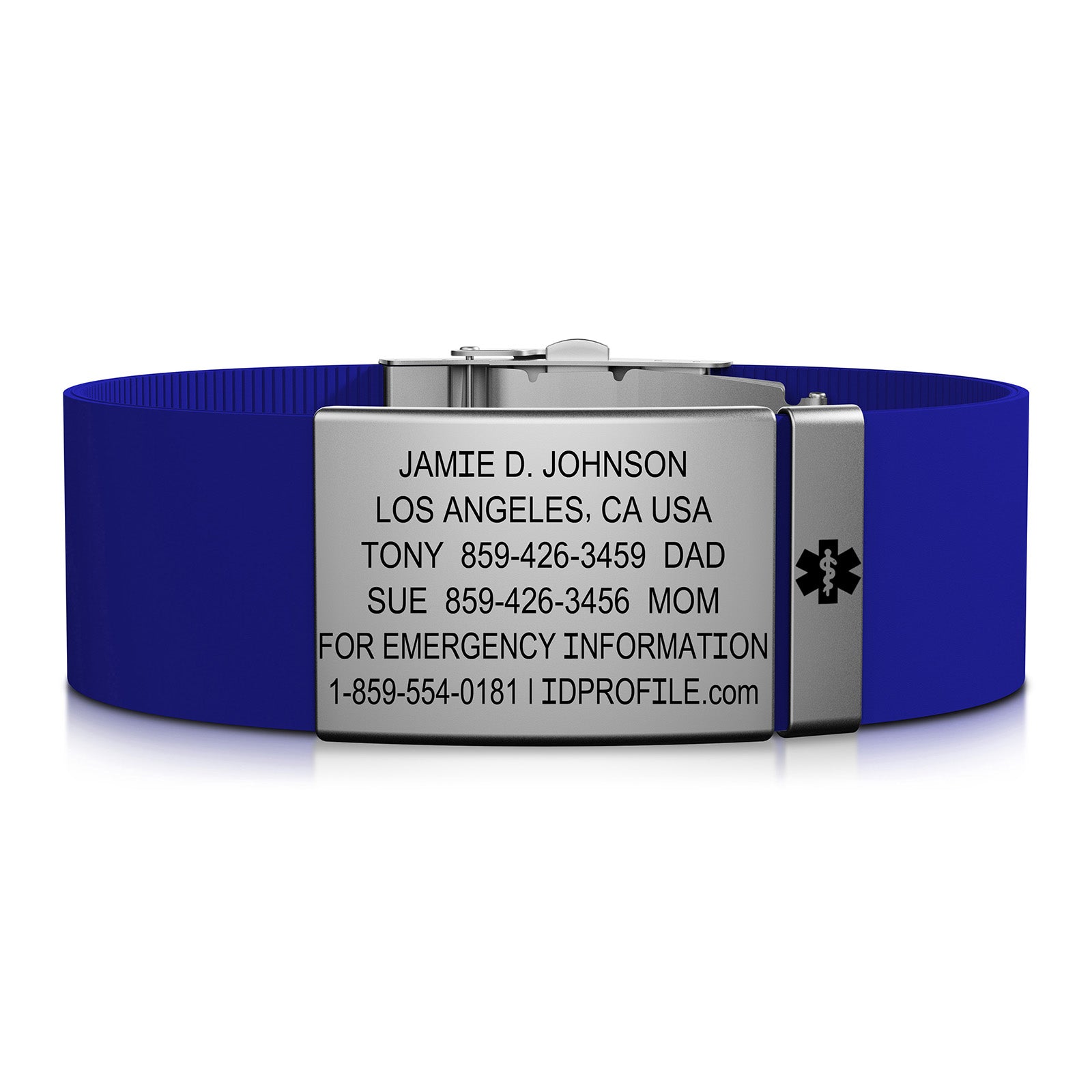 Elite Medical ID - With iD Profile - 19mm / Slate-Slate / Classic | Blue