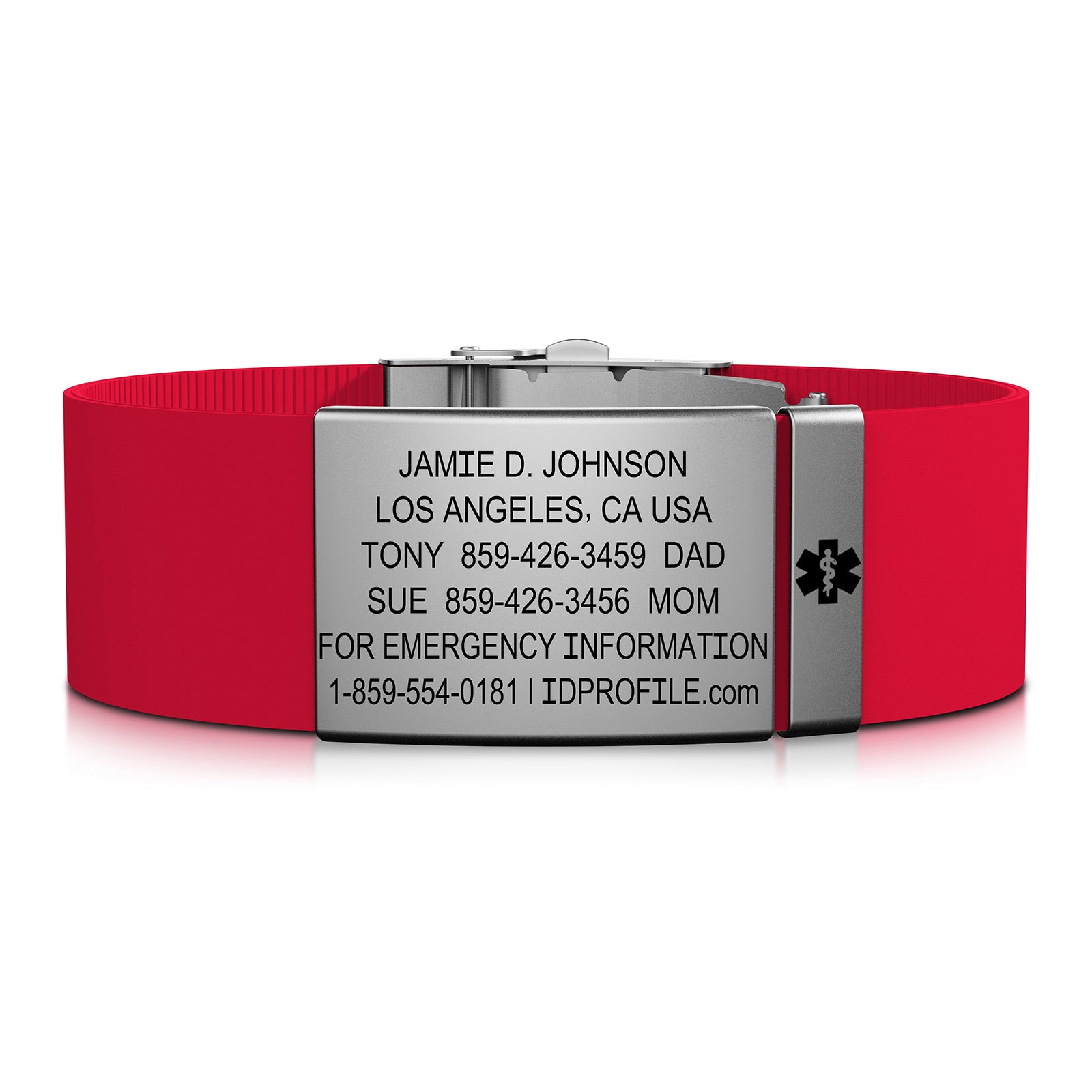 Elite Medical ID - With iD Profile - 19mm / Slate-Slate / Classic | Red