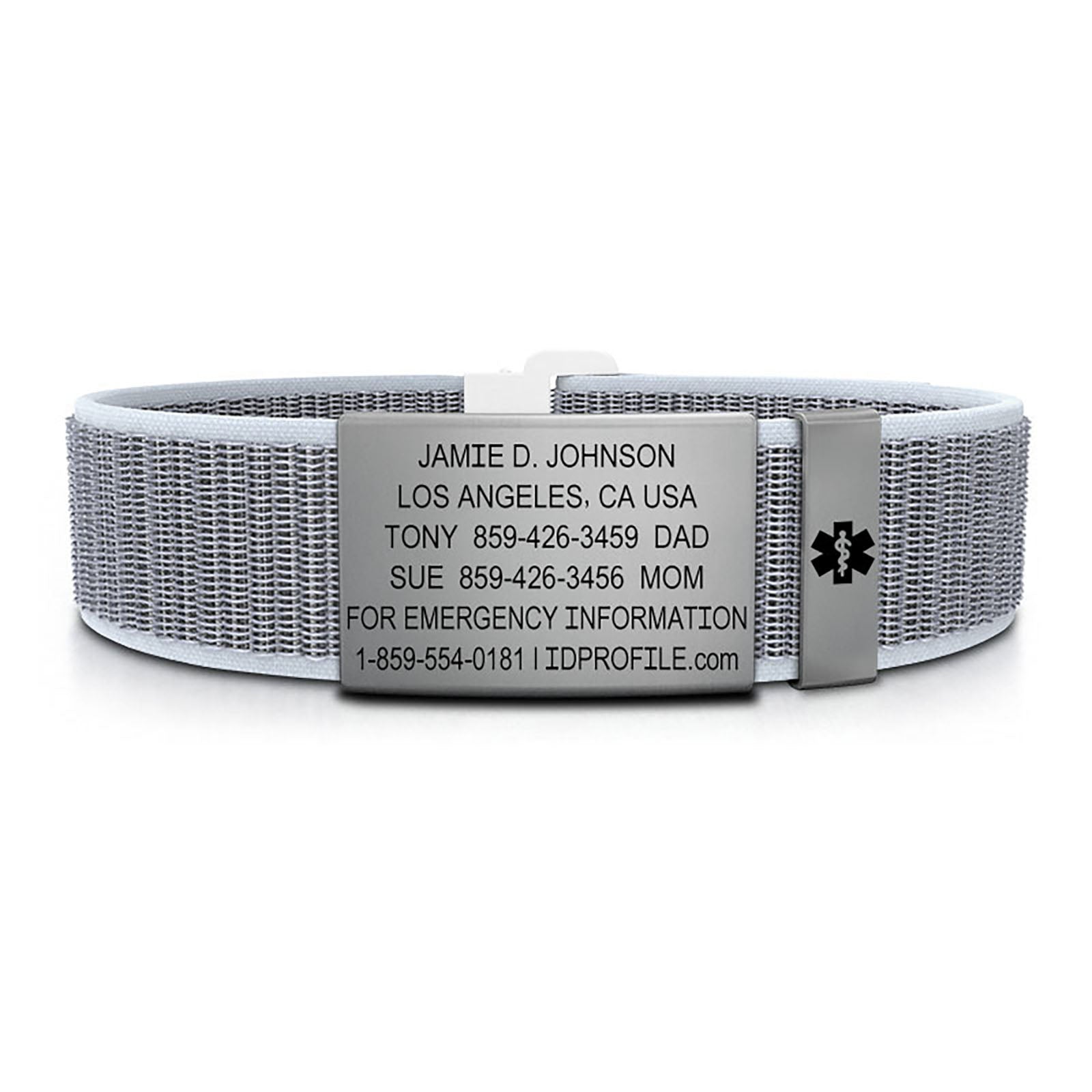 Nylon Loop Medical ID - SM - With iD Profile ID 19mm - ROAD iD