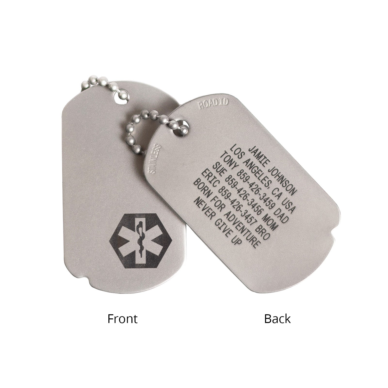 The Fixx ID Dog Tag in Sleek, Matte Finish | ROAD iD
