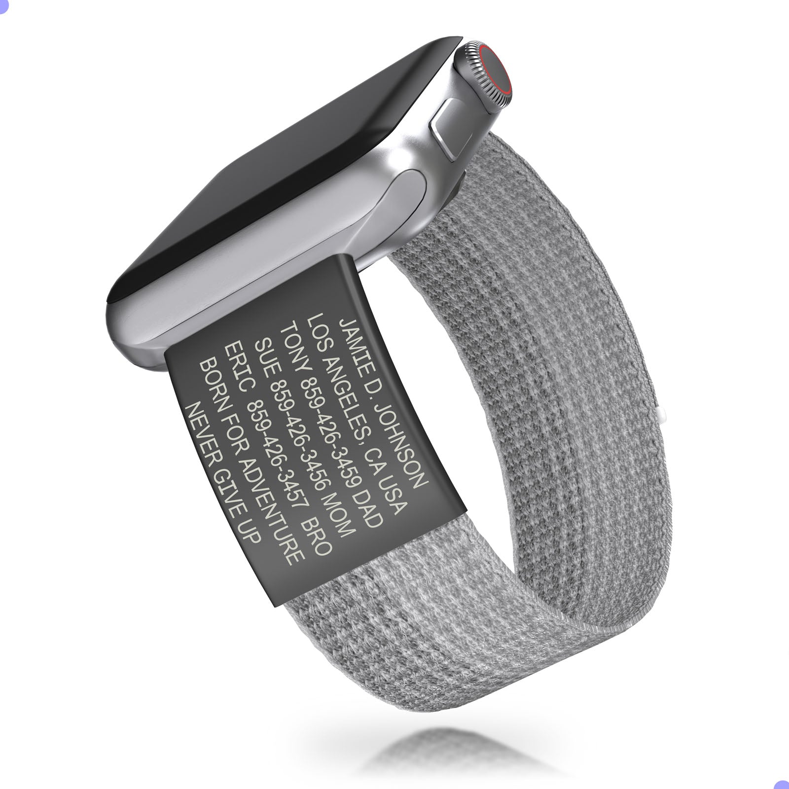 Apple Watch Medical ID ID Graphite Series 3-10 | 41mm Sport Loop ROAD iD