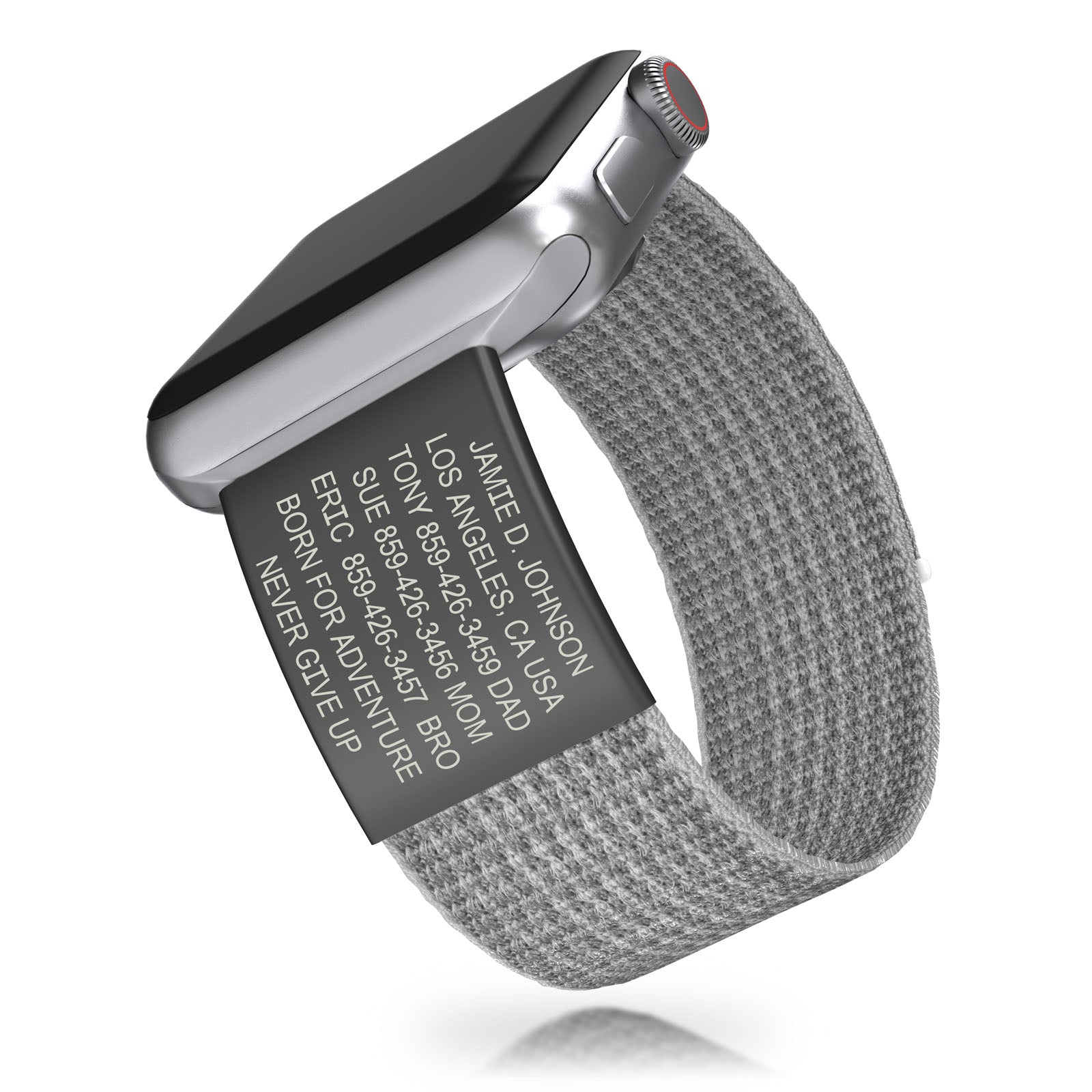 Apple Watch Medical ID ID Graphite Series 3-10 | 45mm Sport Loop ROAD iD