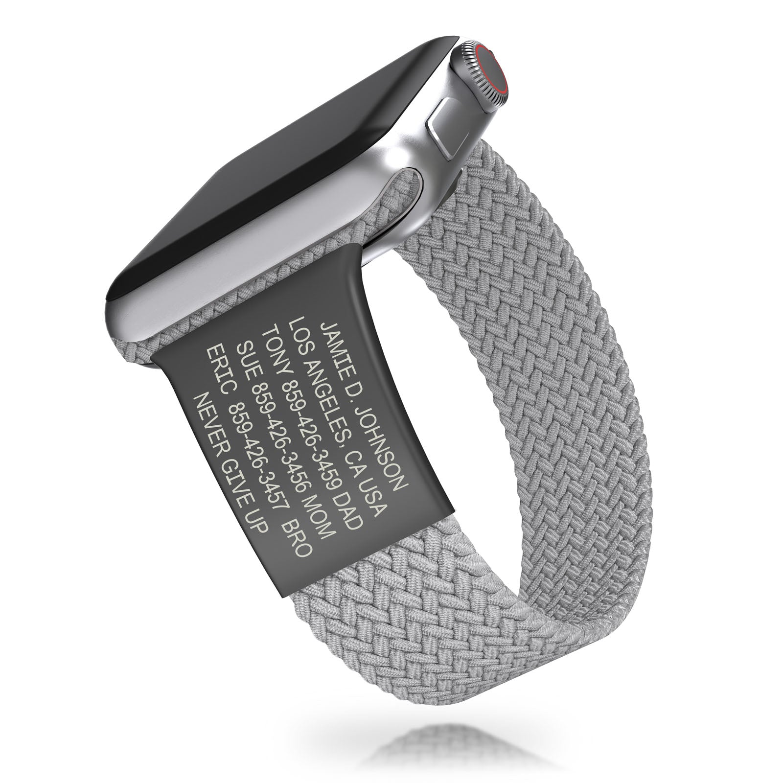Apple Watch Medical ID ID Graphite Series 3-10 | Braided Solo Loop ROAD iD
