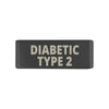 Badge Graphite 13mm Badge Diabetic T2 - ROAD iD