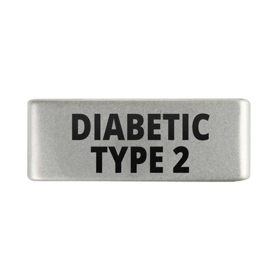 Badge Slate 13mm Badge Diabetic Type 2 - ROAD iD