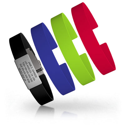 Wrist ID Elite Silicone Clasp 13mm Slate ID Slate Pack - ROAD iD