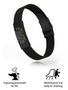 Wrist ID Elite Silicone Clasp 13mm Graphite ID Black - ROAD iD