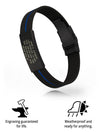Wrist ID Elite Silicone Clasp 13mm Graphite ID Thin Blue Line - ROAD iD