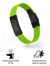 Wrist ID Elite Silicone Clasp 13mm Graphite ID Lime - ROAD iD