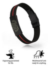 Wrist ID Elite Silicone Clasp 13mm Graphite ID Thin Red Line - ROAD iD