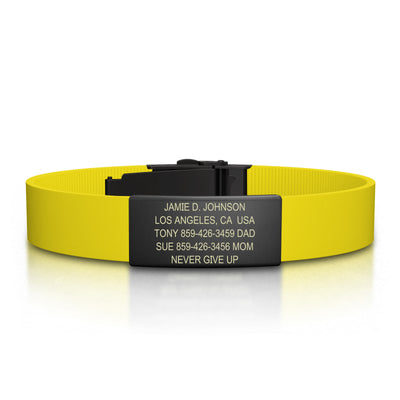 Wrist ID Elite Silicone Clasp 13mm Graphite ID  - ROAD iD