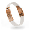 Medical ID Elite Silicone Clasp 13mm Rose Gold ID Pearl - ROAD iD