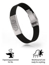 Wrist ID Elite Silicone Clasp 13mm Slate ID Black - ROAD iD