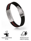 Wrist ID Elite Silicone Clasp 13mm Slate ID Thin Red Line - ROAD iD