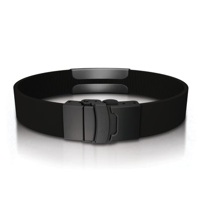 Wrist ID Elite Silicone Clasp 13mm Graphite ID  - ROAD iD