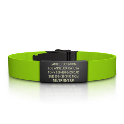 Wrist ID Elite Silicone Clasp 13mm Graphite ID  - ROAD iD