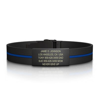 Wrist ID Elite Silicone Clasp 13mm Graphite ID  - ROAD iD