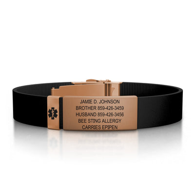 13mm Rose Gold Medical ID ID  - ROAD iD