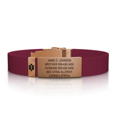13mm Rose Gold Medical ID ID  - ROAD iD