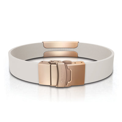 Wrist ID Elite Silicone Clasp 13mm Rose Gold ID  - ROAD iD