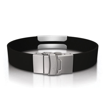 Wrist ID Elite Silicone Clasp 13mm Slate ID  - ROAD iD