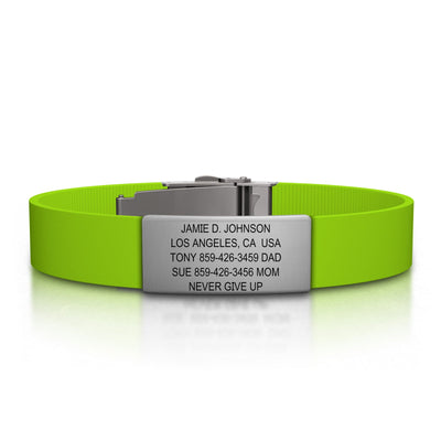 Wrist ID Elite Silicone Clasp 13mm Slate ID  - ROAD iD