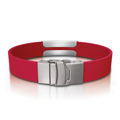 Wrist ID Elite Silicone Clasp 13mm Slate ID  - ROAD iD