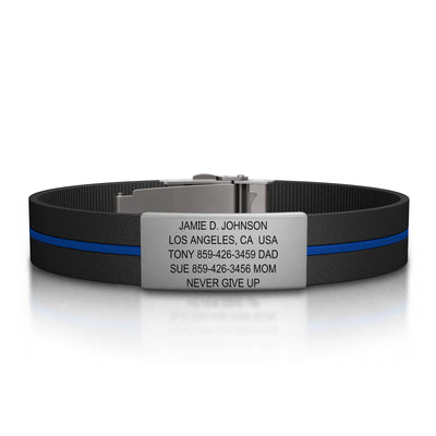 Wrist ID Elite Silicone Clasp 13mm Slate ID  - ROAD iD