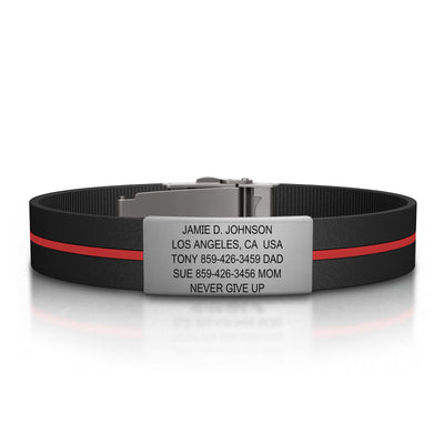 Wrist ID Elite Silicone Clasp 13mm Slate ID  - ROAD iD