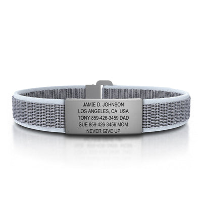 Wrist ID Sport Nylon Loop 13mm Slate ID  - ROAD iD