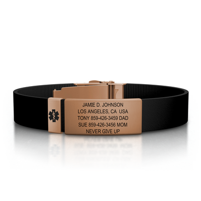Wrist ID Silicone Clasp Medical ID 13mm - ROAD iD