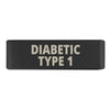 Badge Graphite 19mm Badge Diabetic T1 - ROAD iD