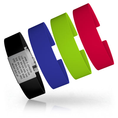 Wrist ID Elite Silicone Clasp 19mm Slate ID Slate Pack - ROAD iD
